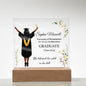 Graduate with Gown Acrylic Square Plaque