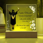 Graduate with Gown Acrylic Square Plaque