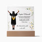 Graduate with Gown Acrylic Square Plaque