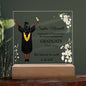 Graduate with Gown Acrylic Square Plaque