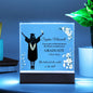 Graduate with Gown Acrylic Square Plaque