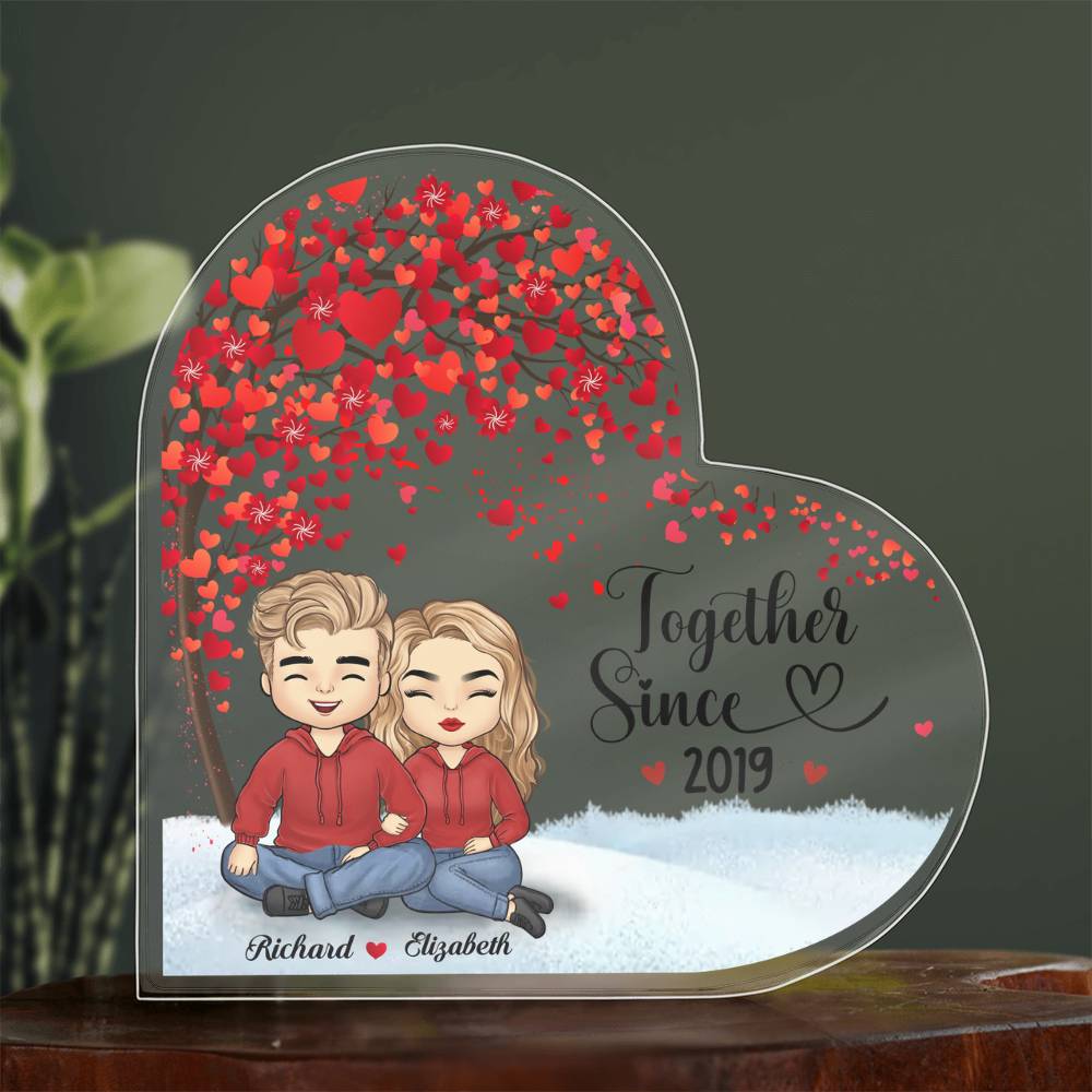 Acrylic Heart Plaque | Together Since