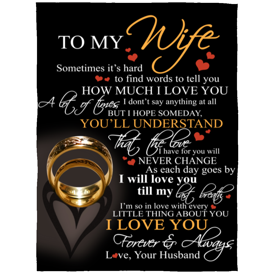 To My Wife-- Hard to Say I Love You