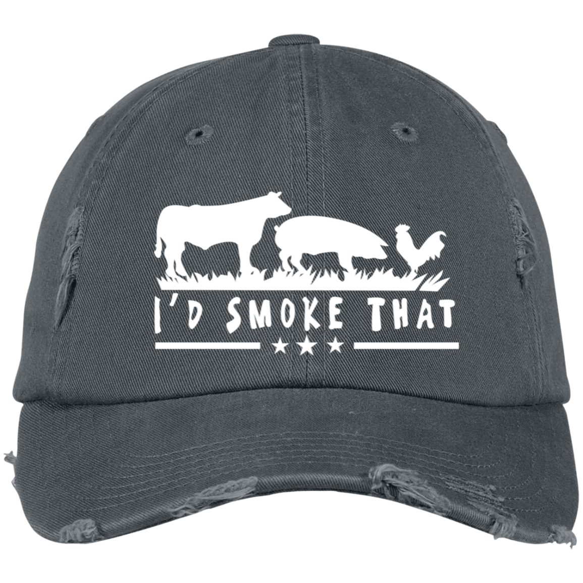 Distressed Dad Cap- I'd Smoke That