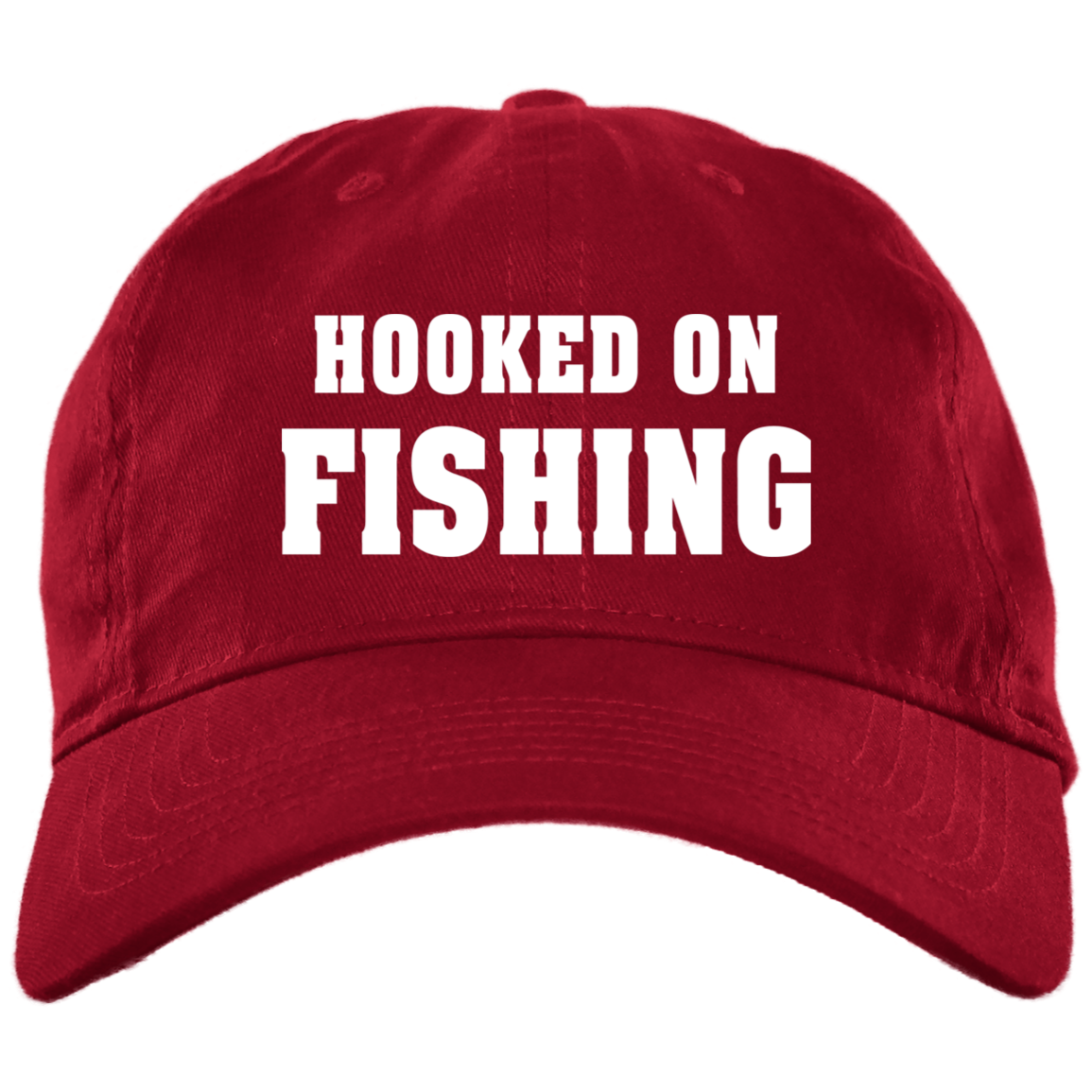 Brushed Twill Dad Cap- Hooked On Fishing