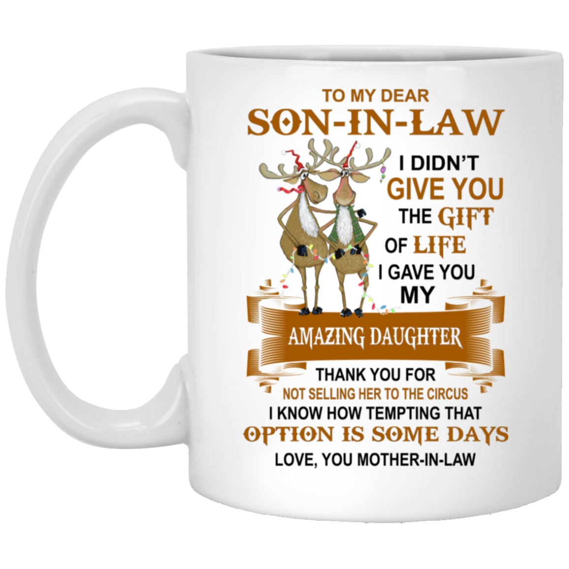 11oz White Mug | Son-In-Law | Sell My Daughter