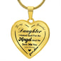 To My Beautiful Daughter- Heart Necklace
