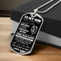 To My Son Dog Tag