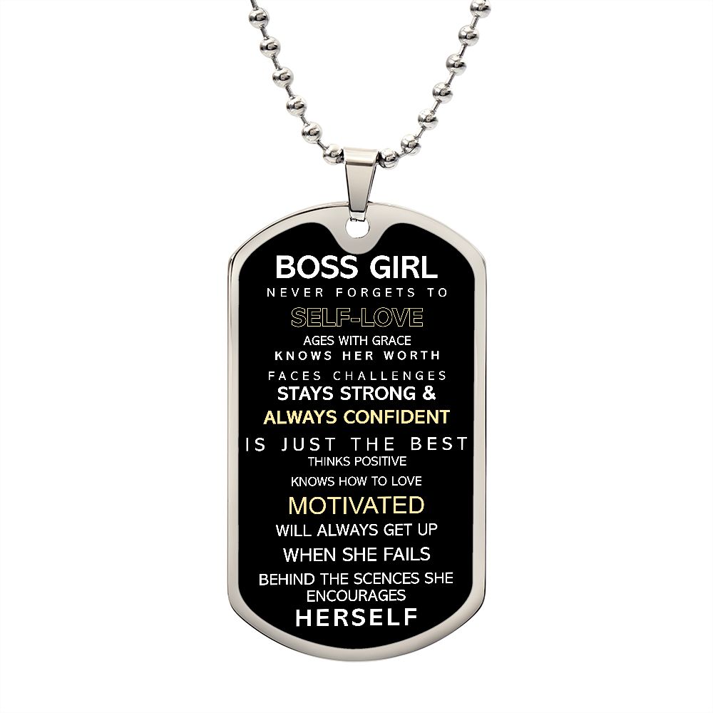 Boss Girl Dog Tag