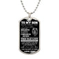 To My Son Dog Tag