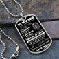 To My Son Dog Tag