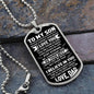 To My Son -- Do Your Best Dog Tag