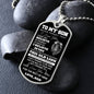 To My Son Dog Tag