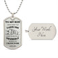 Fist Bump Dog Tag - Love Dad- Silver Background