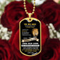 To My Son - THIS OLD LION Dog Tag