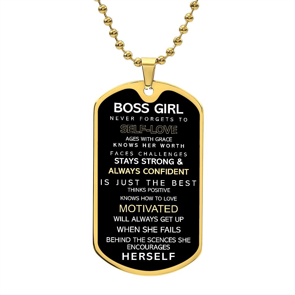 Boss Girl Dog Tag