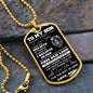 To My Son Dog Tag