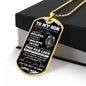 To My Son Dog Tag