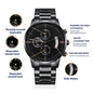 Engraved Black Watch - From Son