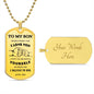 Fist Bump Dog Tag - Love Dad- Silver Background