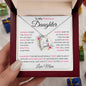 To My Precious Daughter- Love Mom | Pink | Forever Love Necklace