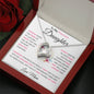 To My Precious Daughter- Love Mom | Pink | Forever Love Necklace