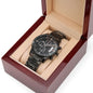 Engraved Black Watch - From Son
