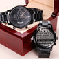 Engraved Black Watch - From Son