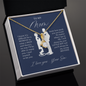 To My Mom | It's Difficult TO Raise a Man | I Love You| Alluring Beauty Necklace | Blue