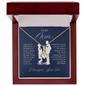 To My Mom | It's Difficult TO Raise a Man | I Love You| Alluring Beauty Necklace | Blue