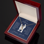 To My Mom | It's Difficult TO Raise a Man | I Love You| Alluring Beauty Necklace | Blue