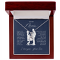 To My Mom | It's Difficult TO Raise a Man | I Love You| Alluring Beauty Necklace | Blue