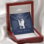 To My Mom | It's Difficult TO Raise a Man | I Love You| Alluring Beauty Necklace | Blue