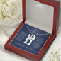 To My Mom | It's Difficult TO Raise a Man | I Love You| Alluring Beauty Necklace | Blue