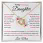 To My Precious Daughter- Love Mom Pink Words
