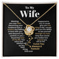 To My Wife-- Heart Shape -- Gold Flower-