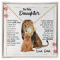 To My Daughter - Pink Heart Lions Love Dad
