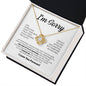 I Am Sorry | I Did Something I Can't Take Back | Wht Blk | Love Knot Necklace