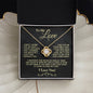 To My Love-- I Didn't Marry You-- I Love You Knot