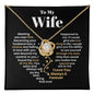 To My Wife-- Heart Shape -- Gold Flower-
