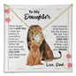 To My Daughter - Pink Heart Lions Love Dad