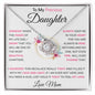 To My Precious Daughter- Love Mom Pink Words