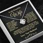 To My Beautiful Wife-- I Squeezed This Necklace Really Tight