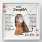 To My Daughter - Pink Heart Lions Love Dad