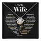 To My Wife-- Heart Shape -- Gold Flower-