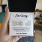 I Am Sorry | I Did Something I Can't Take Back | Wht Blk | Love Knot Necklace