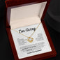 I Am Sorry | I Did Something I Can't Take Back | Wht Blk | Love Knot Necklace
