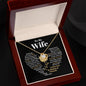 To My Wife-- Heart Shape -- Gold Flower-