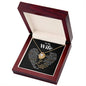 To My Wife-- Heart Shape -- Gold Flower-