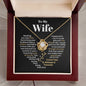 To My Wife-- Heart Shape -- Gold Flower-
